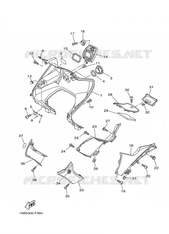 PROTEGE JAMBES Yamaha SCOOTER 500 2007 TMAX  XP500 TMAX