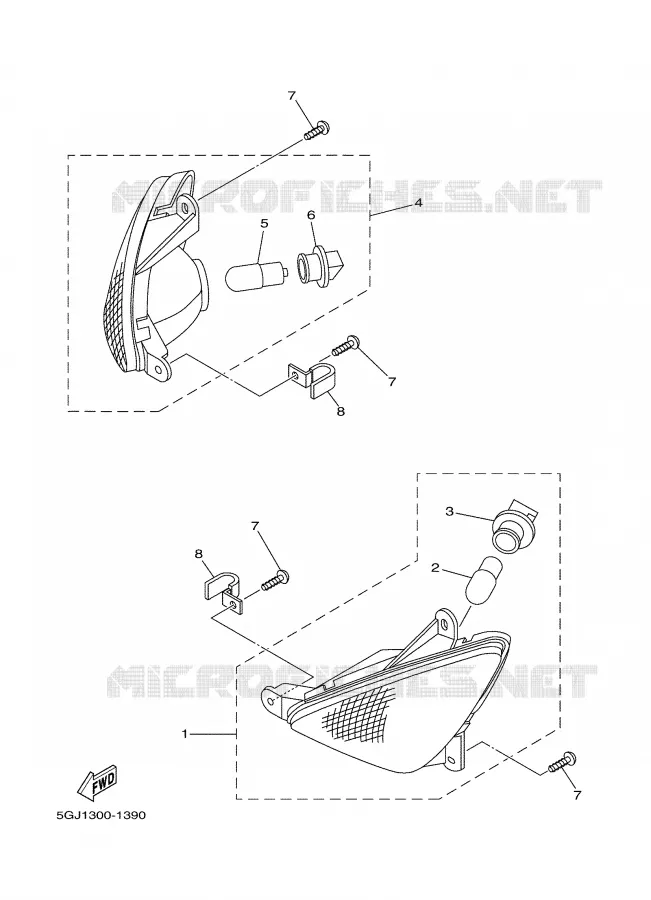 CLIGNOTANT Yamaha SCOOTER 500 2007 TMAX  XP500 TMAX
