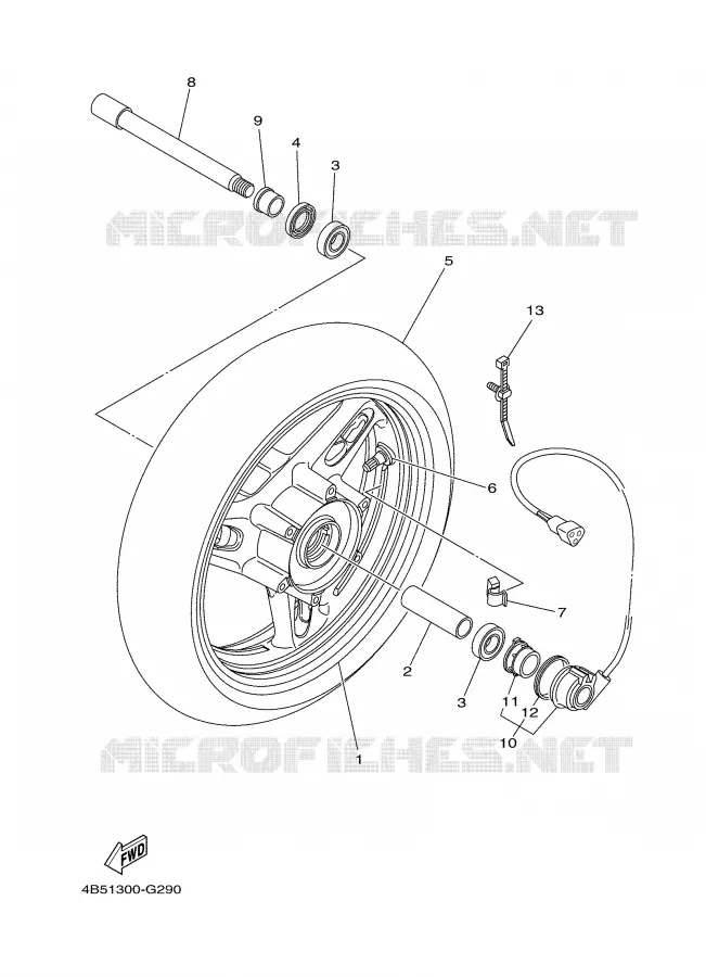 ROUE AVANT Yamaha SCOOTER 500 2008 TMAX  XP500