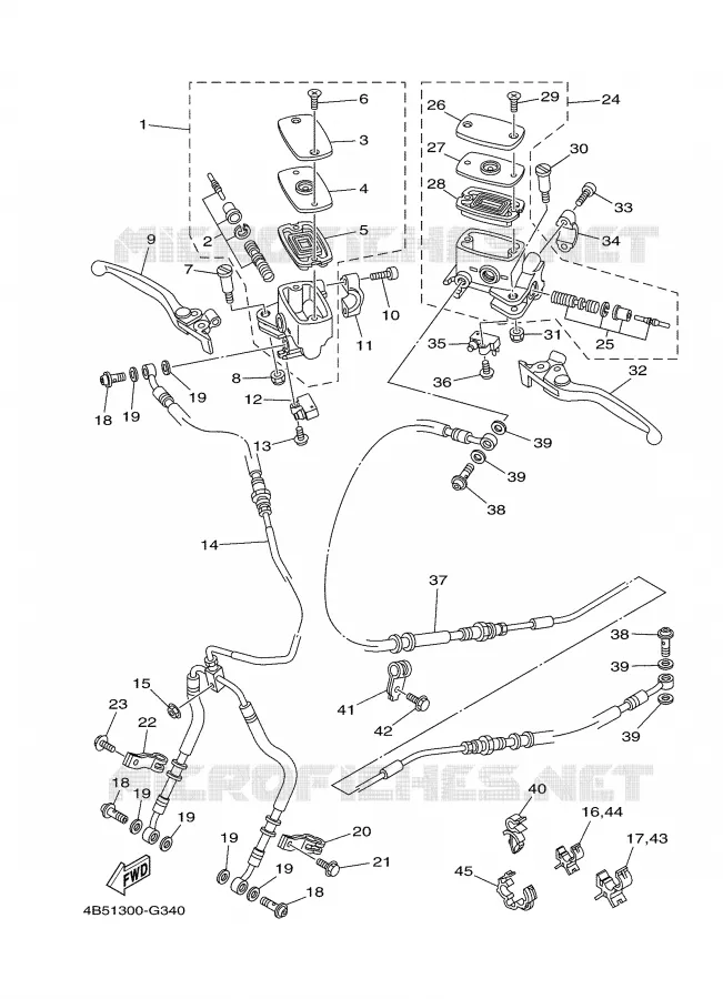 MAITRE CYLINDRE AVANT Yamaha SCOOTER 500 2008 TMAX  XP500