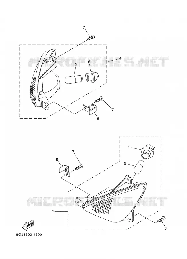 CLIGNOTANT Yamaha SCOOTER 500 2006 TMAX ABS  XP500A