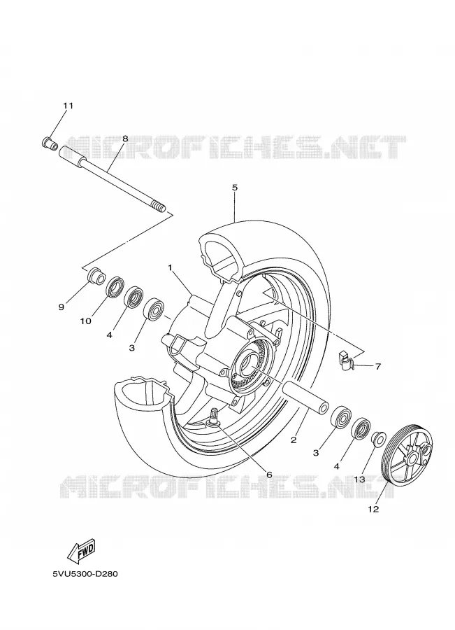 ROUE AVANT Yamaha SCOOTER 500 2007 TMAX ABS  XP500A TMAX