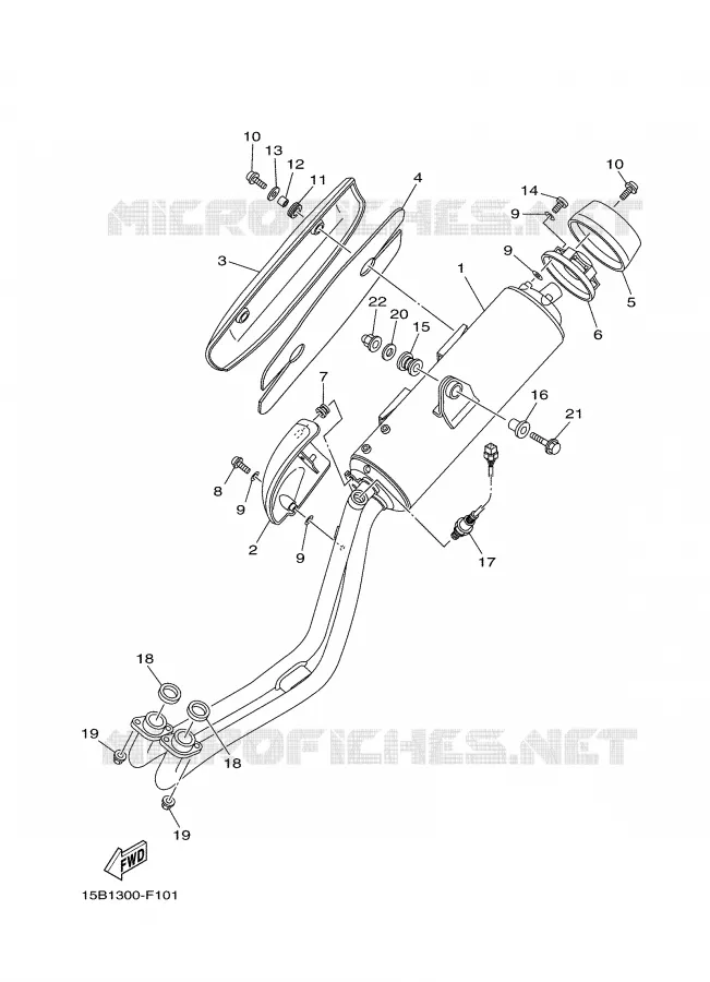 ECHAPPEMENT Yamaha SCOOTER 500 2007 TMAX ABS  XP500A TMAX
