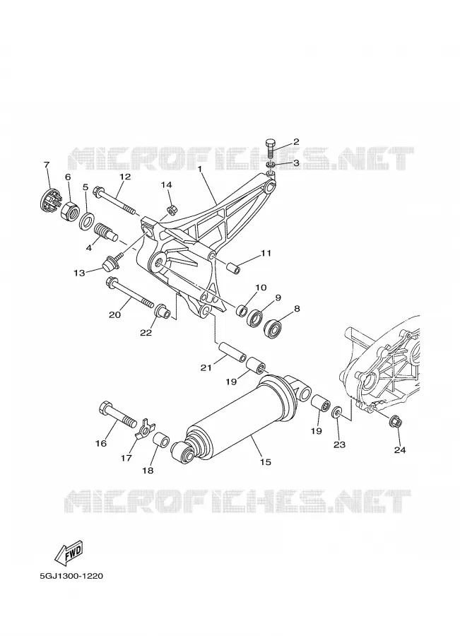 BRAS OSCILLANT / AMORTISSEUR Yamaha SCOOTER 500 2003 TMAX  XP500R