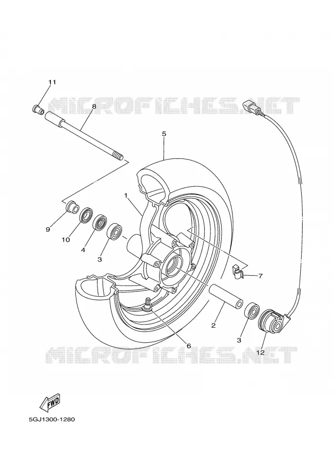 ROUE AVANT Yamaha SCOOTER 500 2003 TMAX  XP500R