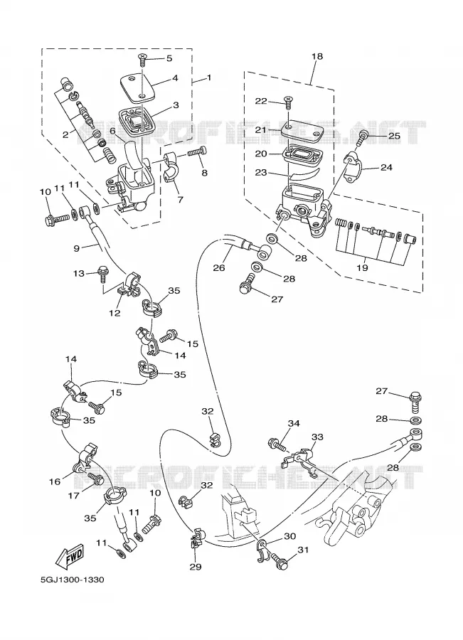 MAITRE CYLINDRE AVANT Yamaha SCOOTER 500 2003 TMAX  XP500R