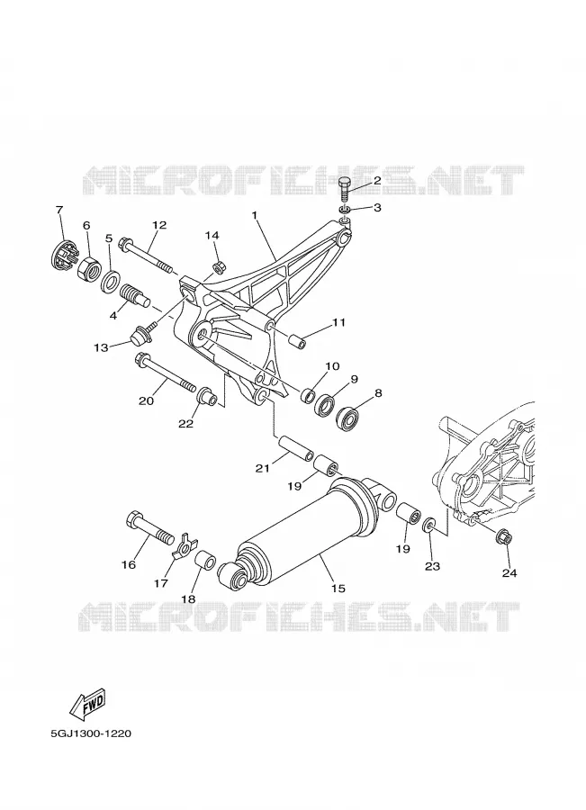 BRAS OSCILLANT / AMORTISSEUR Yamaha SCOOTER 500 2004 TMAX  XP500S