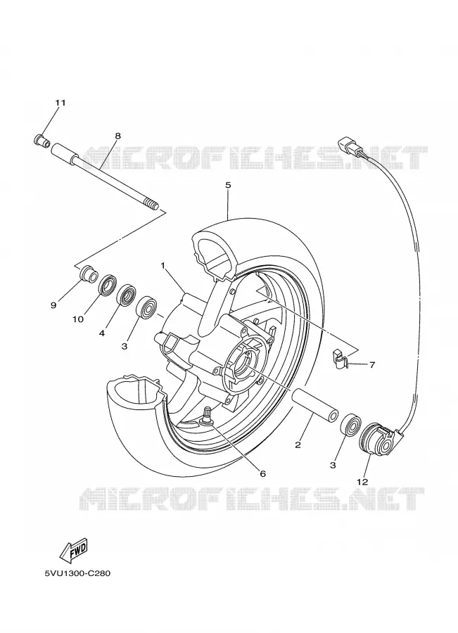 ROUE AVANT Yamaha SCOOTER 500 2004 TMAX  XP500S