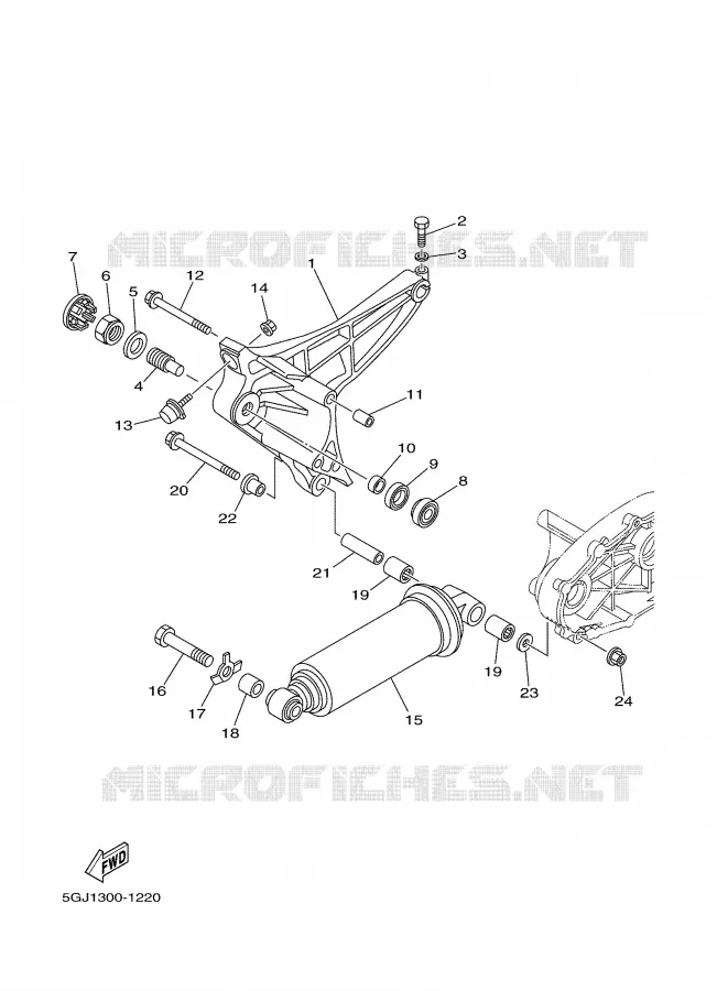 BRAS OSCILLANT / AMORTISSEUR Yamaha SCOOTER 500 2005 TMAX  XP500T
