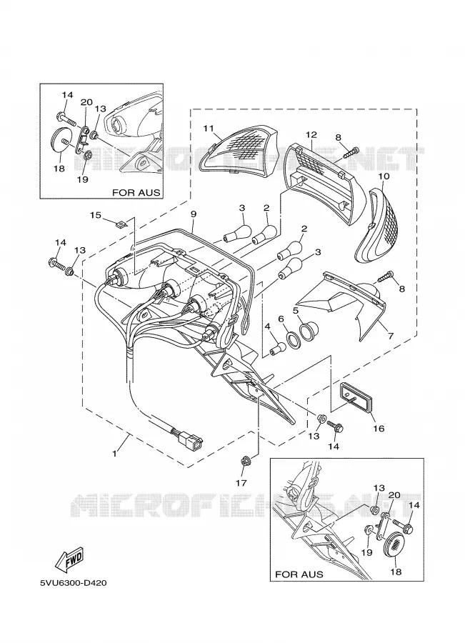 FEU ARRIERE Yamaha SCOOTER 500 2005 TMAX  XP500T