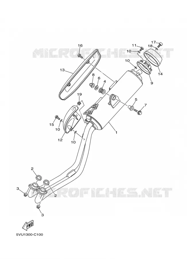 ECHAPPEMENT Yamaha SCOOTER 500 2006 TMAX  XP500V