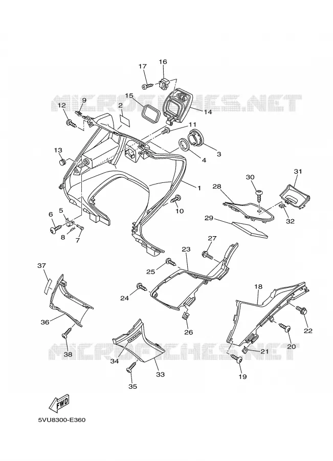 PROTEGE JAMBES Yamaha SCOOTER 500 2006 TMAX  XP500V