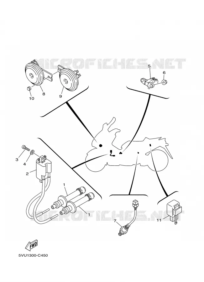 PARTIE ELECTRIQUE 2 Yamaha SCOOTER 500 2006 TMAX  XP500V