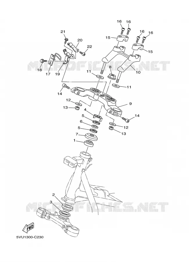 BRAS OSCILLANT / AMORTISSEUR Yamaha SCOOTER 500 2007 TMAX  XP500W