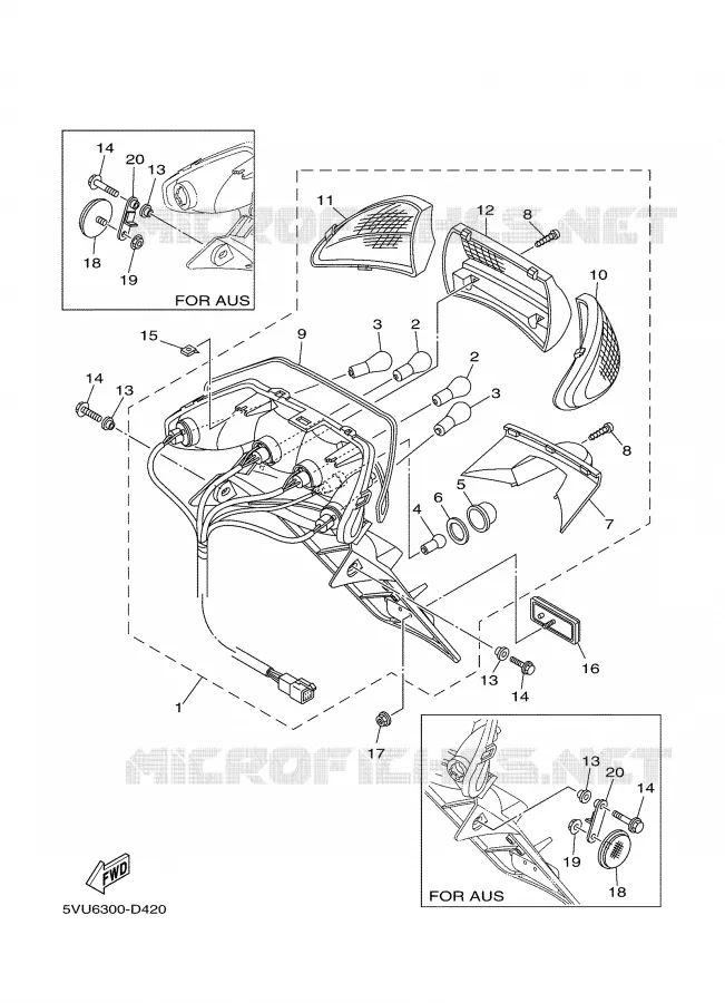 FEU ARRIERE Yamaha SCOOTER 500 2007 TMAX  XP500W