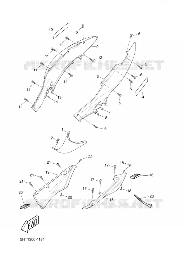COUVERCLE LATERAL Yamaha SCOOTER 125 2001 MAXSTER  XQ125
