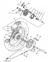 ROUE ARRIERE pour Yamaha XT 1988