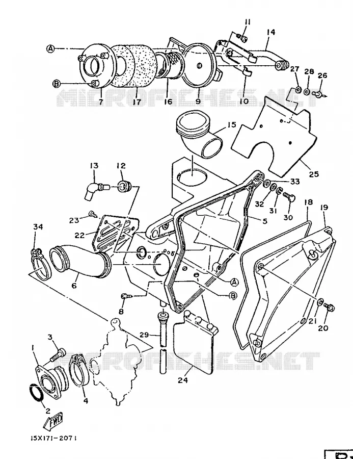 ADMISSION Yamaha MOTO 125 1991 XT  XT125