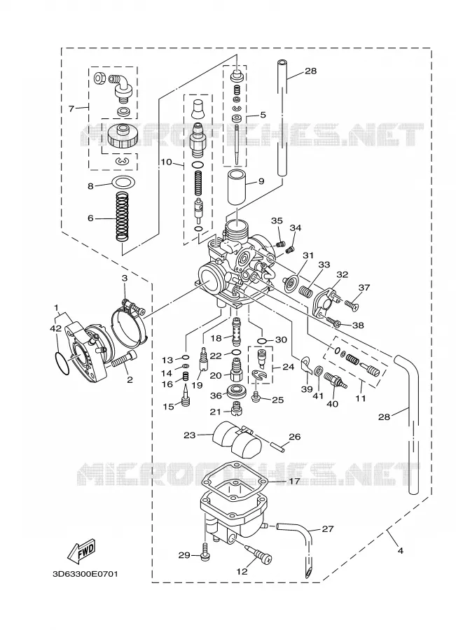 CARBURATEUR Yamaha MOTO 125 2006 XTR  XT125R