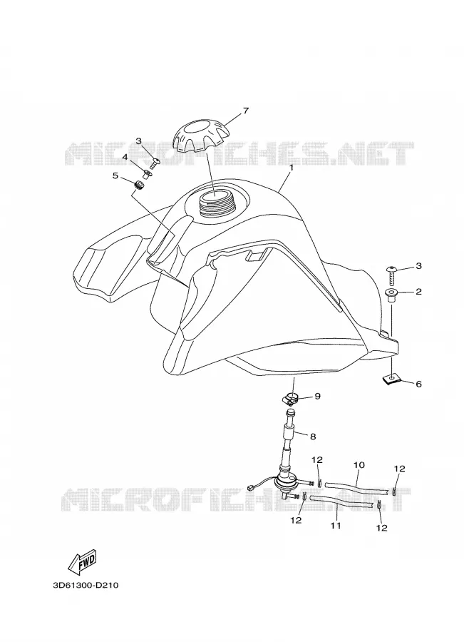 RESERVOIR A ESSENCE Yamaha MOTO 125 2006 XTR  XT125R
