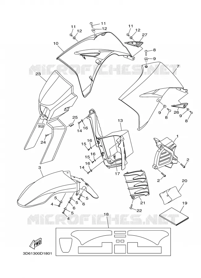 CARROSSERIE AVANT Yamaha MOTO 125 2005 XTX  XT125X