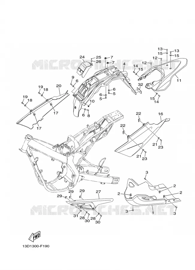 CARENAGE AR Yamaha MOTO 125 2007 XTX  XT125X