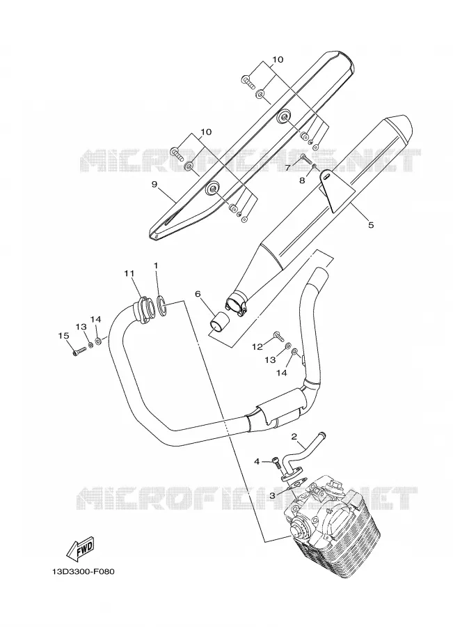 ECHAPPEMENT Yamaha MOTO 125 2008 XTX  XT125X