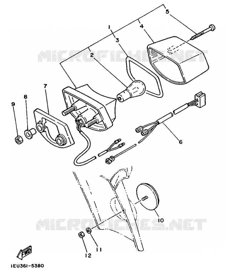 FEU ARRIERE Yamaha MOTO 250 1987 XT  XT250
