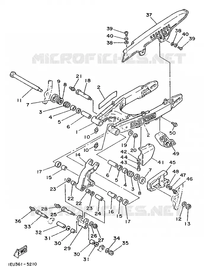 BRAS ARRIERE Yamaha MOTO 350 1986 XT  XT350