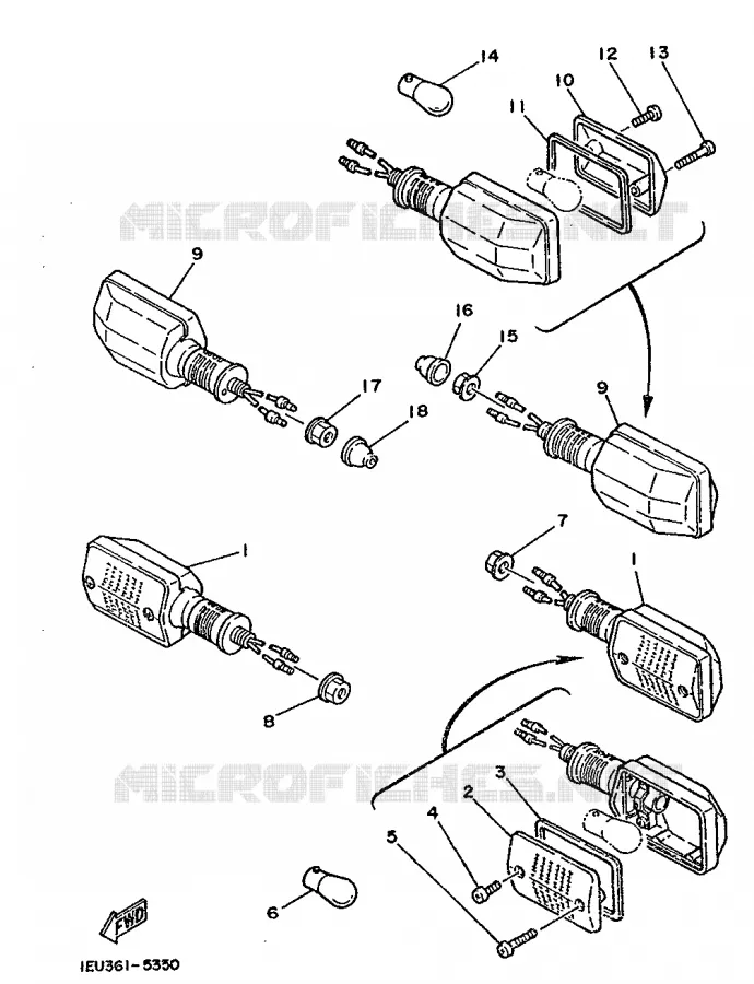 CLIGNOTANT Yamaha MOTO 350 1986 XT  XT350