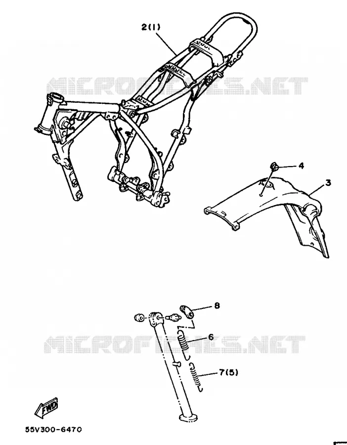 PIÈCES OPTIONNELLES - PARTIE CYCLE - ANGLETERRE Yamaha MOTO 350 1986 XT  XT350