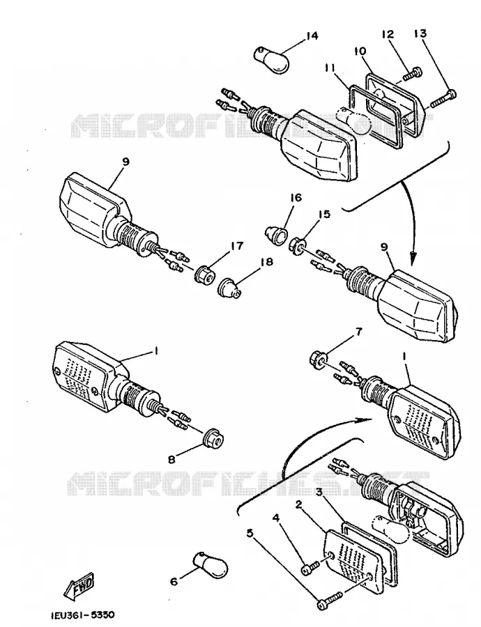 CLIGNOTANT Yamaha MOTO 350 1986 XT  XT350