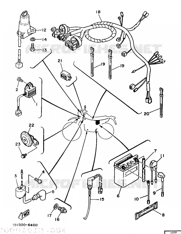 PARTIE ELECTRIQUE 1 Yamaha MOTO 350 1986 XT  XT350