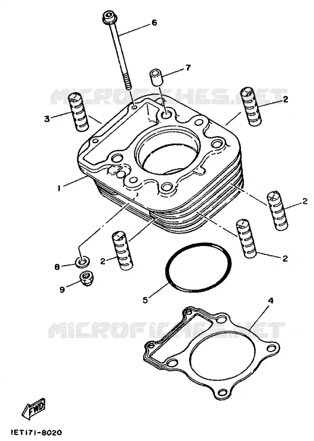 CYLINDRE Yamaha MOTO 350 1991 XT  XT350