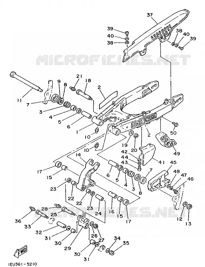 BRAS ARRIERE Yamaha MOTO 350 1991 XT  XT350