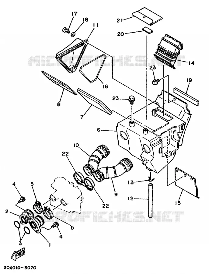ADMISSION Yamaha MOTO 350 1992 XT  XT350