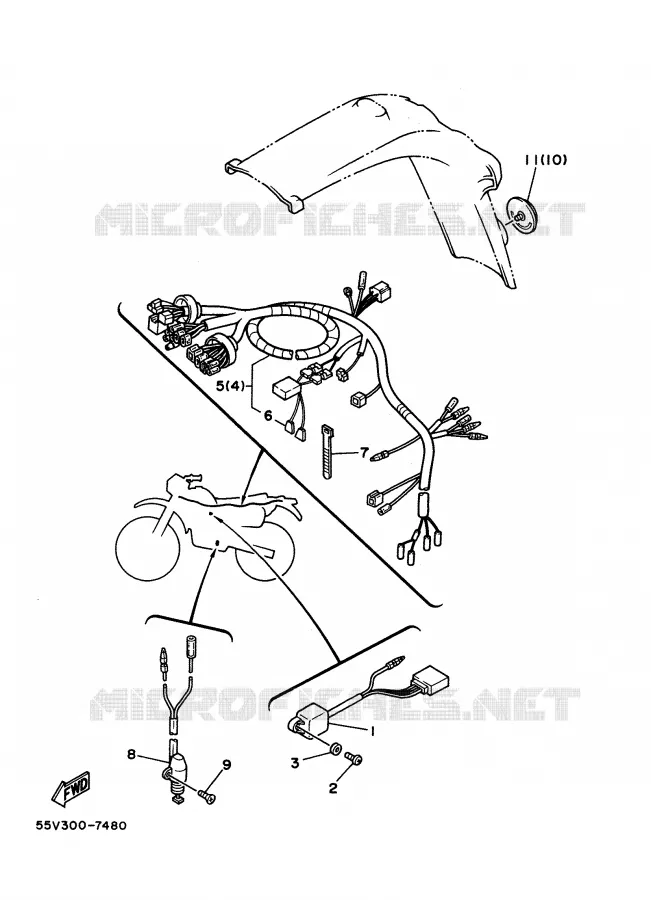 ALTERNATIVE ELECTRIQUE Yamaha MOTO 350 1988 XT  XT350'88