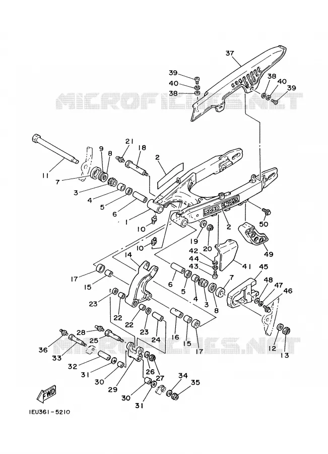 BRAS ARRIERE Yamaha MOTO 350 1988 XT  XT350'88