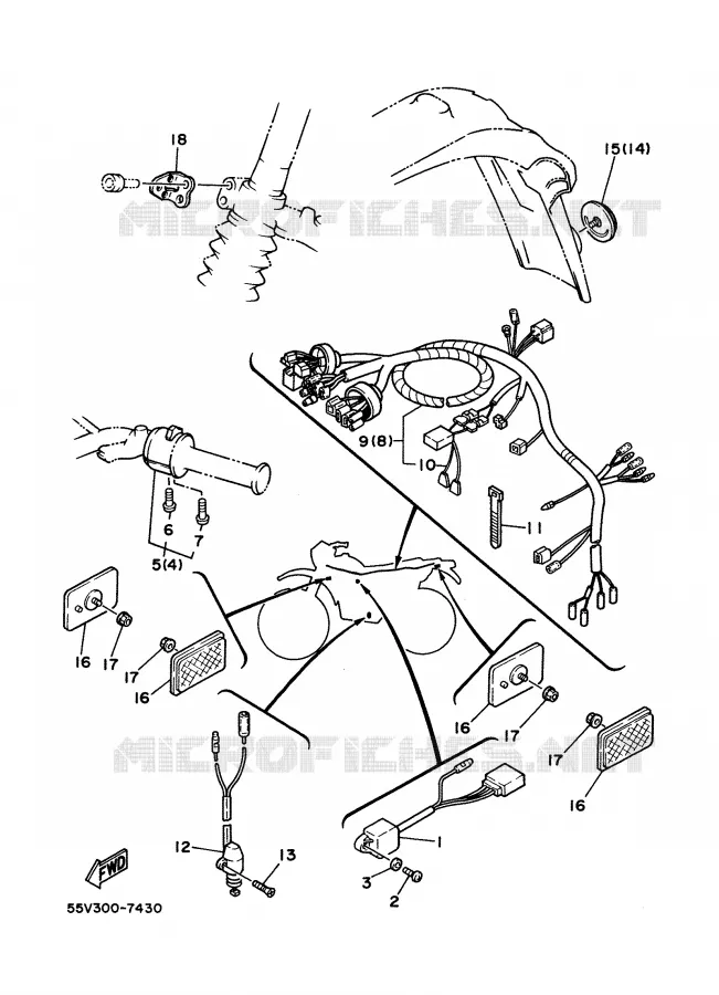 ALTERNATIVE ELECTRIQUE Yamaha MOTO 350 1988 XT  XT350'88