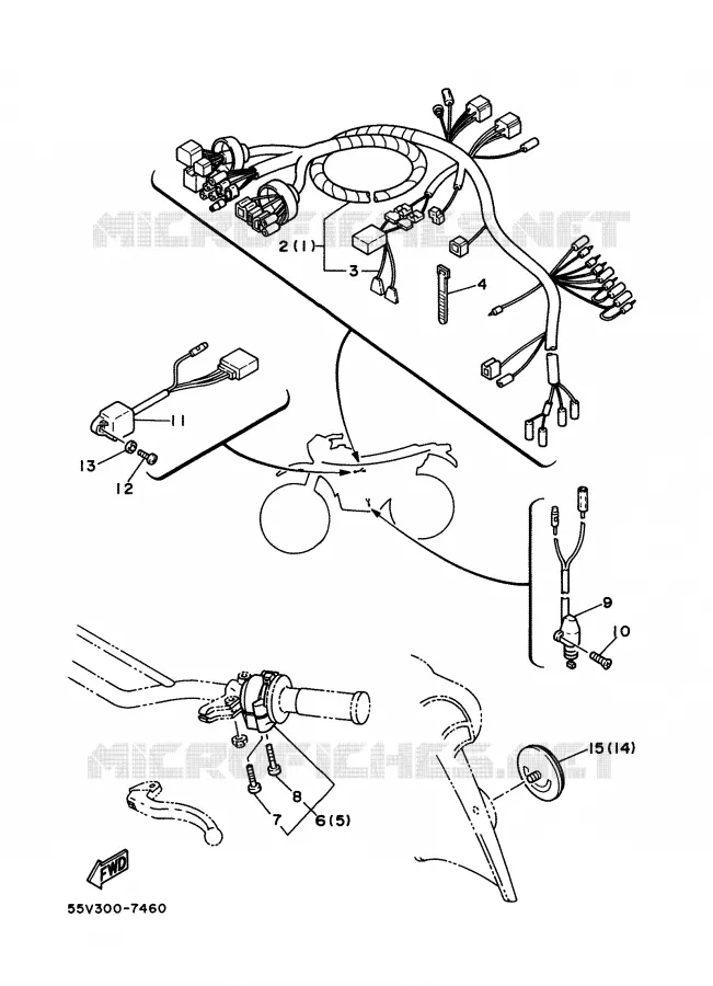 ALTERNATIVE ELECTRIQUE Yamaha MOTO 350 1988 XT  XT350'88