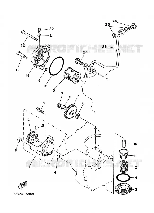 POMPE A HUILE Yamaha MOTO 350 1988 XT  XT350'88