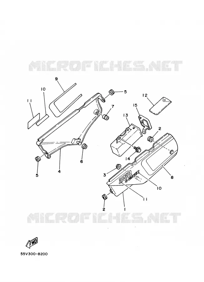 COUVERCLE LATERAL Yamaha MOTO 350 1988 XT  XT350'88