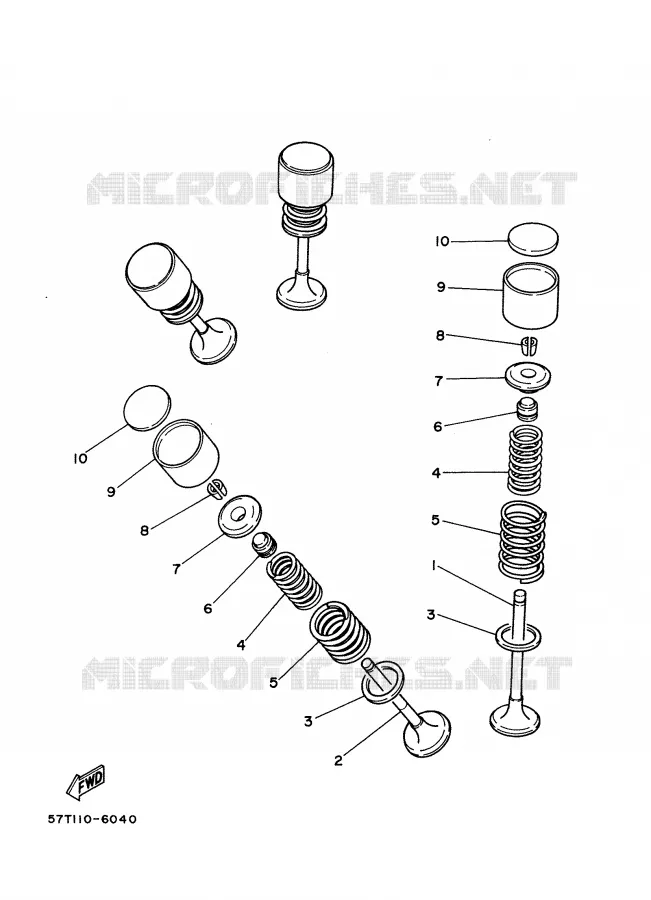 SOUPAPE Yamaha MOTO 350 1988 XT  XT350'88