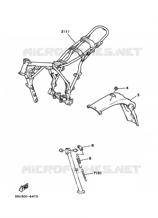 PIÈCES OPTIONNELLES - PARTIE CYCLE Yamaha MOTO 350 1988 XT  XT350'88