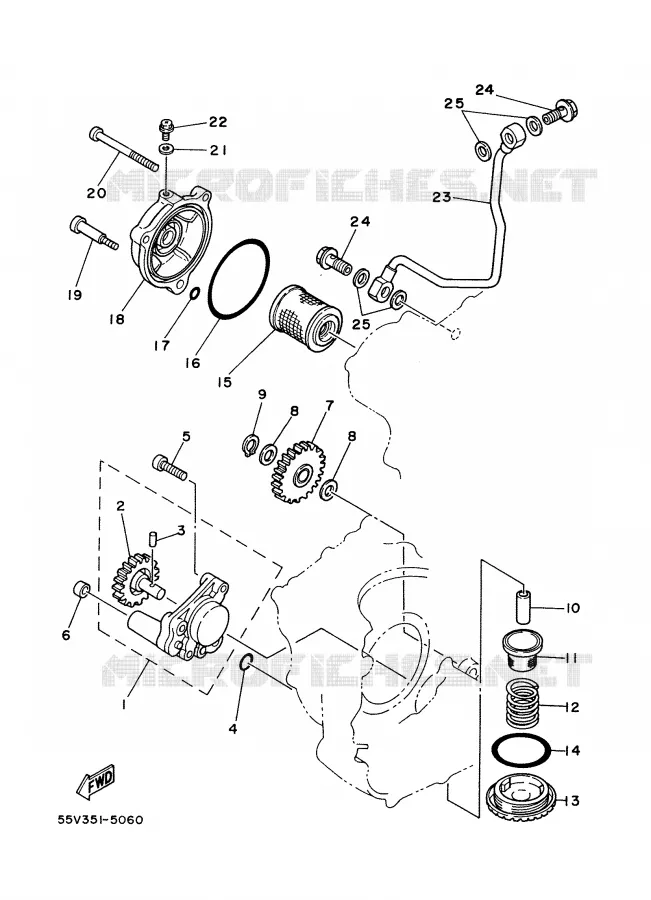 POMPE A HUILE Yamaha MOTO 350 1988 XT  XT350'88