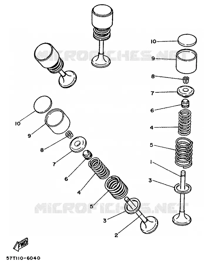 SOUPAPE Yamaha MOTO 350 1993 XT  XT350H