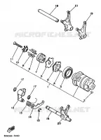 BARILLET DE SELECTION / FOURCHETTES pour Yamaha XTH 20KW 1987
