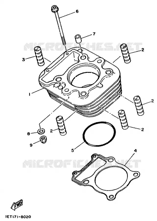 CYLINDRE Yamaha MOTO 350 1996 XT  XT350HC