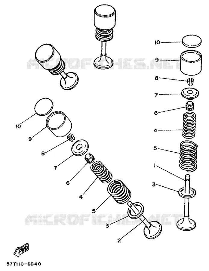 SOUPAPE Yamaha MOTO 350 1987 XT  XT350N (13KW)
