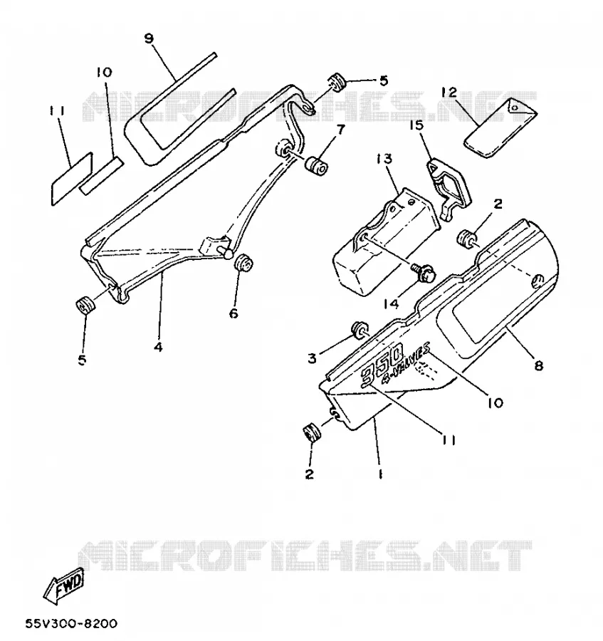 COUVERCLE LATERAL Yamaha MOTO 350 1988 XT  XT350N (13KW)